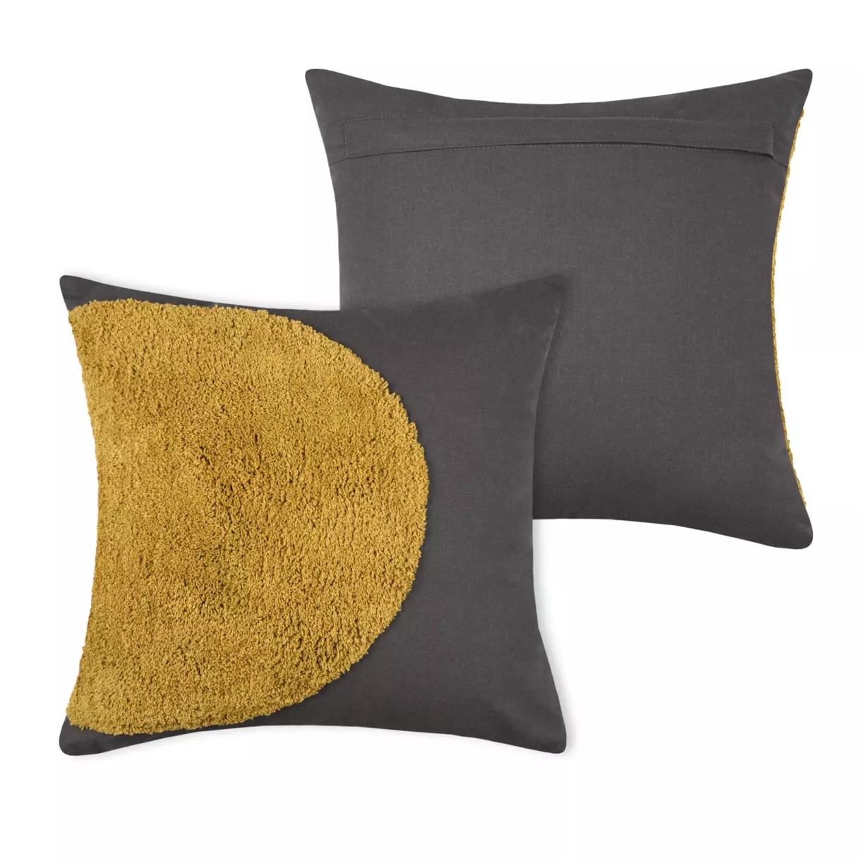 Coussin carré (40 cm) Lenny Gris anthracite 6