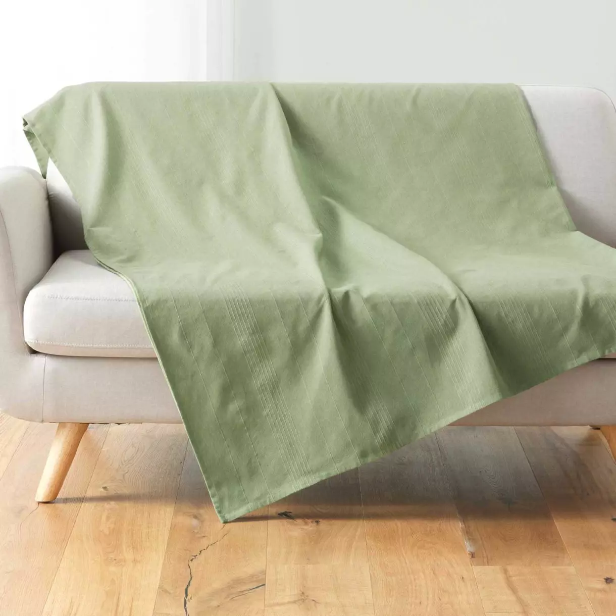 Plaid (240 cm) Lucile Vert sauge 1