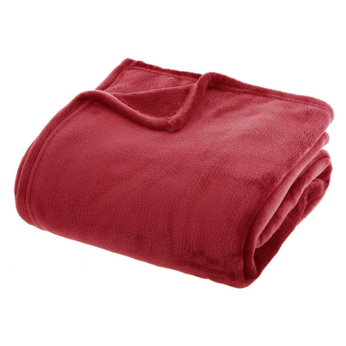 Plaid doux (230 cm) Tendresse flanel Rouge 1