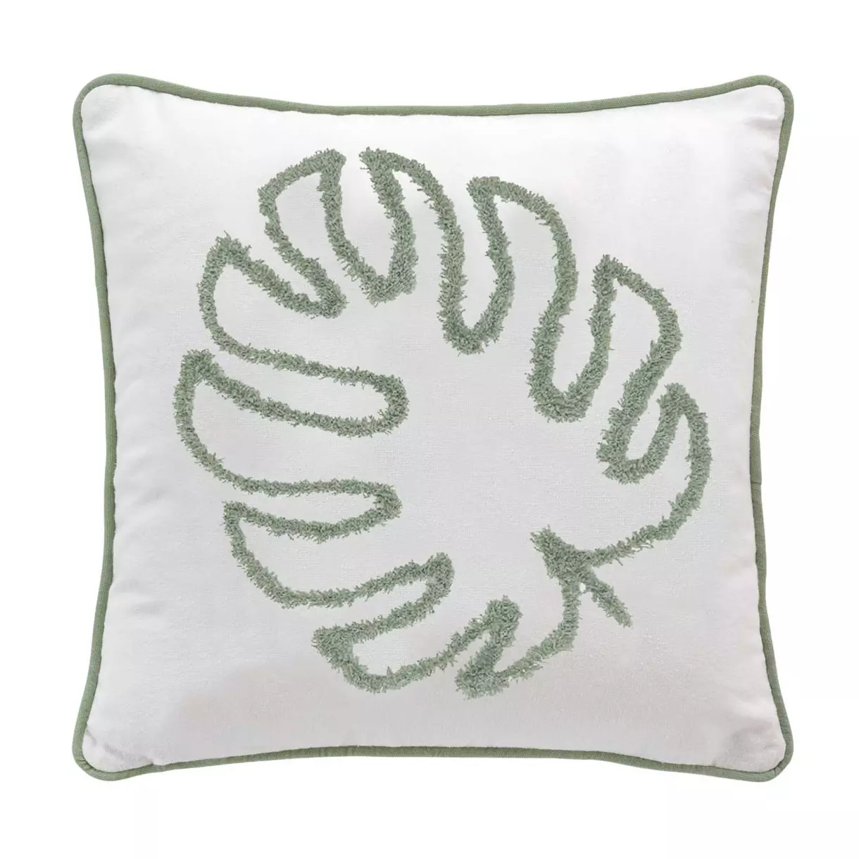 Funda para cojín cuadrado en algodón (40 cm) Mahe Verde