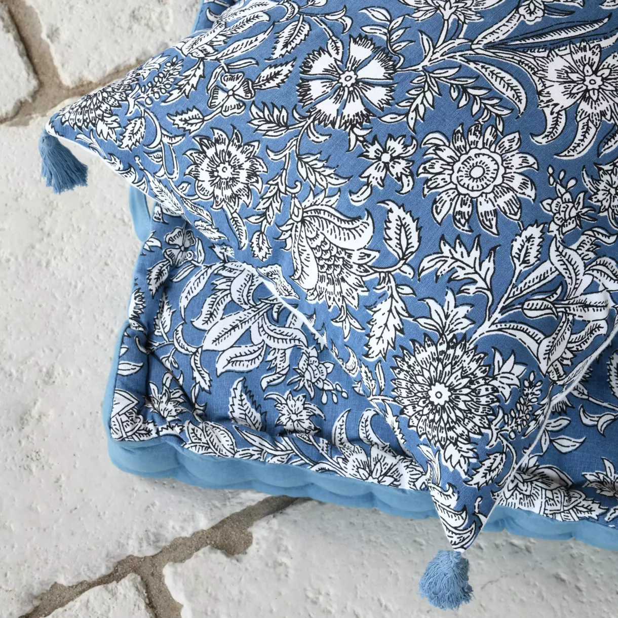 Coussin carré (40 cm) Julianne Bleu