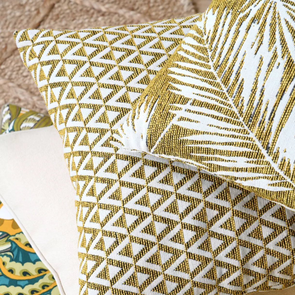 Coussin carré (40 cm) Orphea Jaune