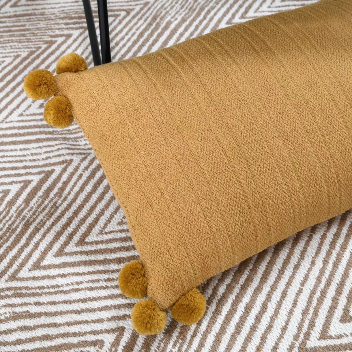Coussin rectangulaire (50 cm) Bako Jaune safran