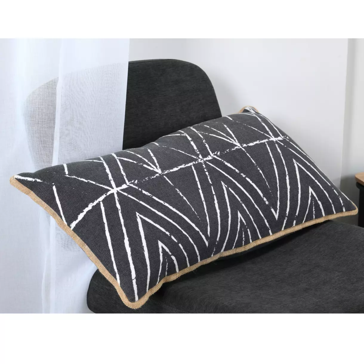 Coussin rectangulaire (70 cm) Tampa Gris ardoise