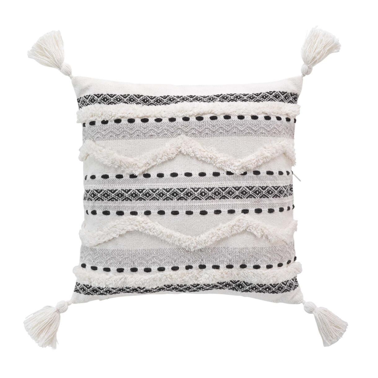 Quadratischer Kopfkissenbezug Baumwolle (40 cm) Emilia Weiß