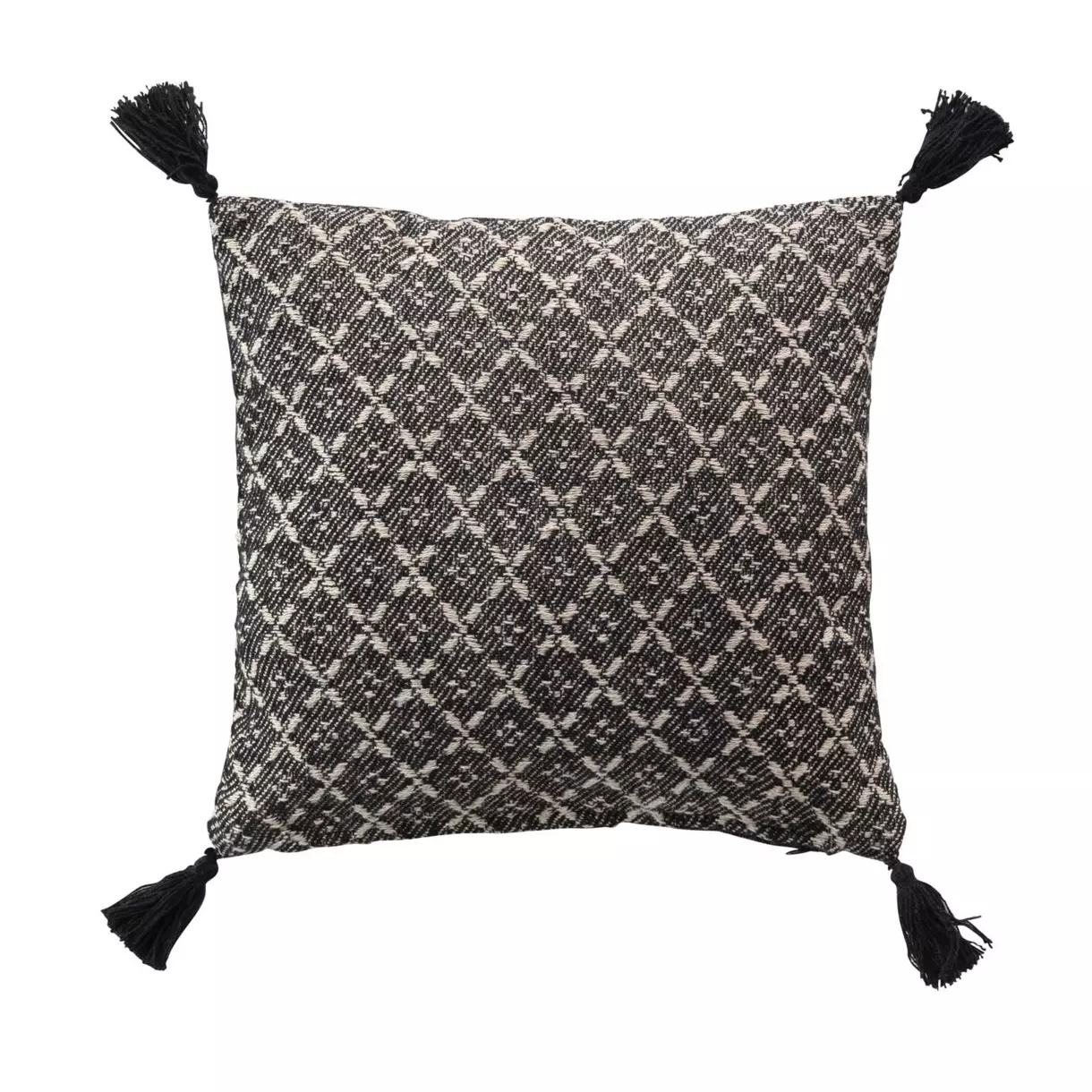 Cojín cuadrado en algodón (40 cm) Janna Negro