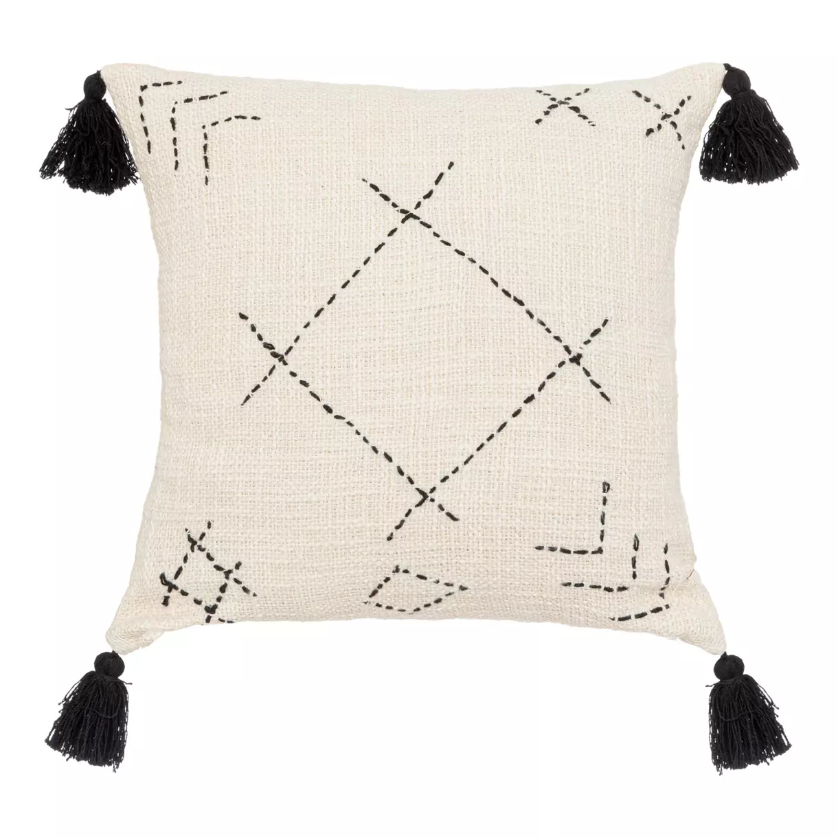 Kussenhoes vierkant katoen (40 cm) Stitch Beige