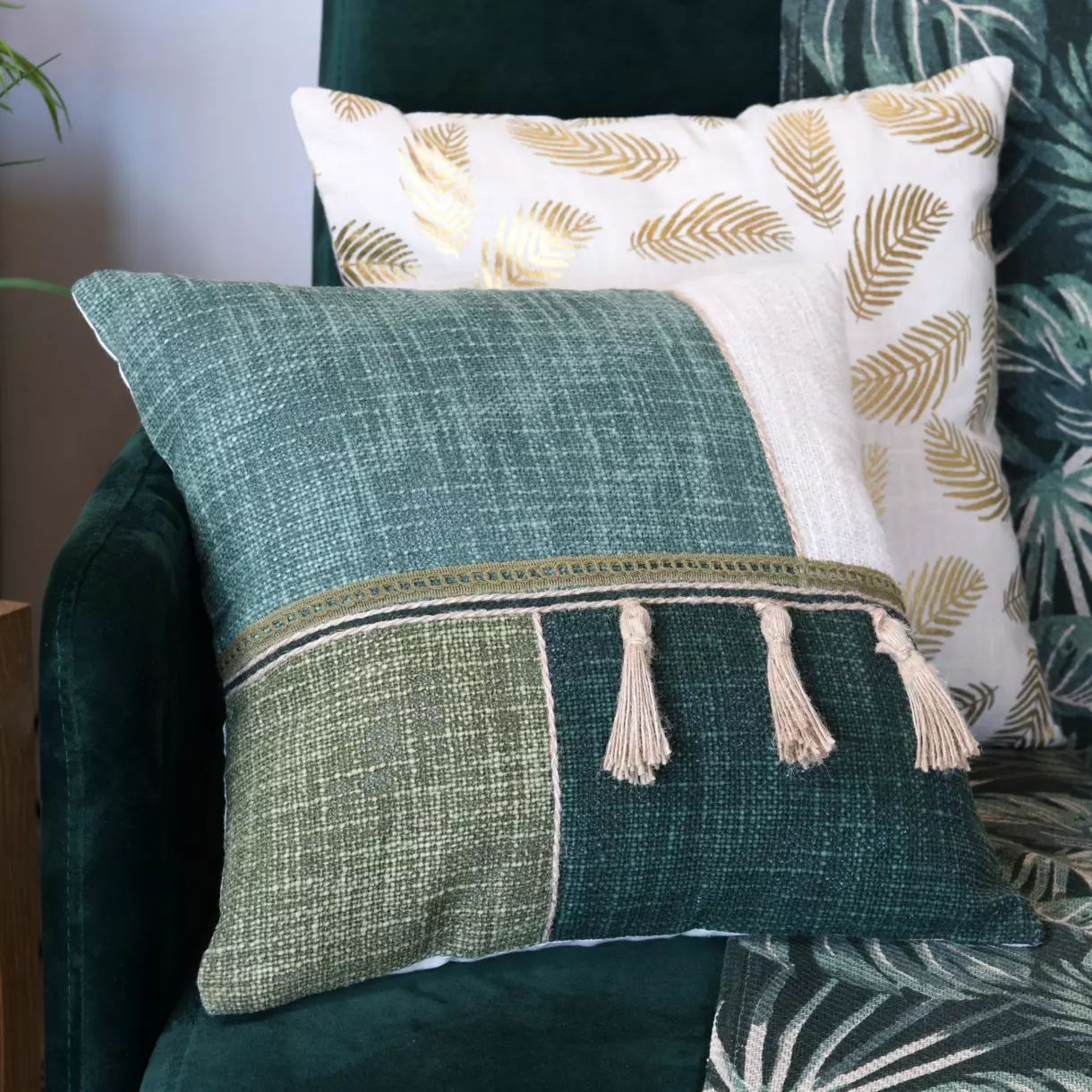 Coussin carré (40 cm) Vibes Vert 1