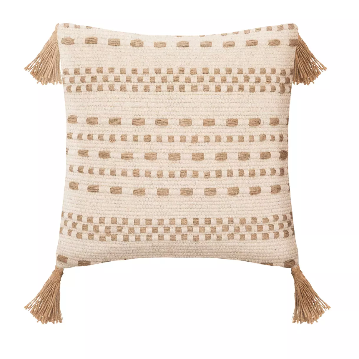 Cojín cuadrado yute (40 cm) Bota Marfil 1