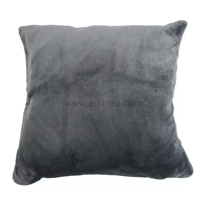 Housse de coussin carrée (40 cm) Doudou Anthracite 1