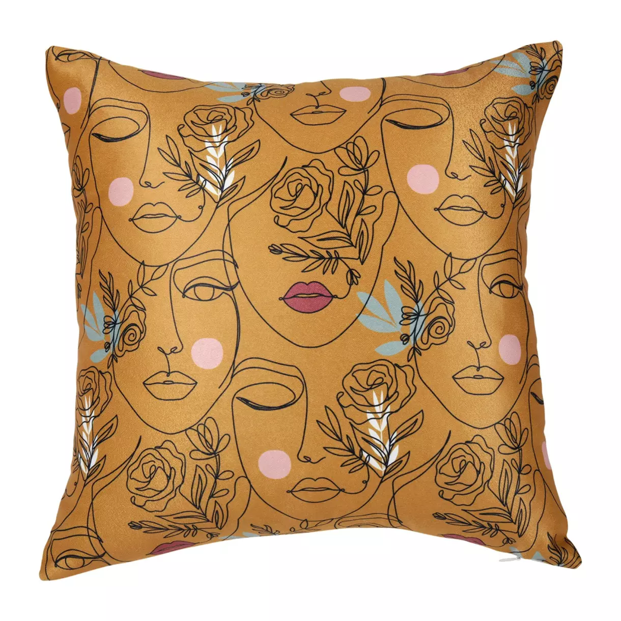 Funda de cojín (40 cm) Visage Amarillo mostaza 1