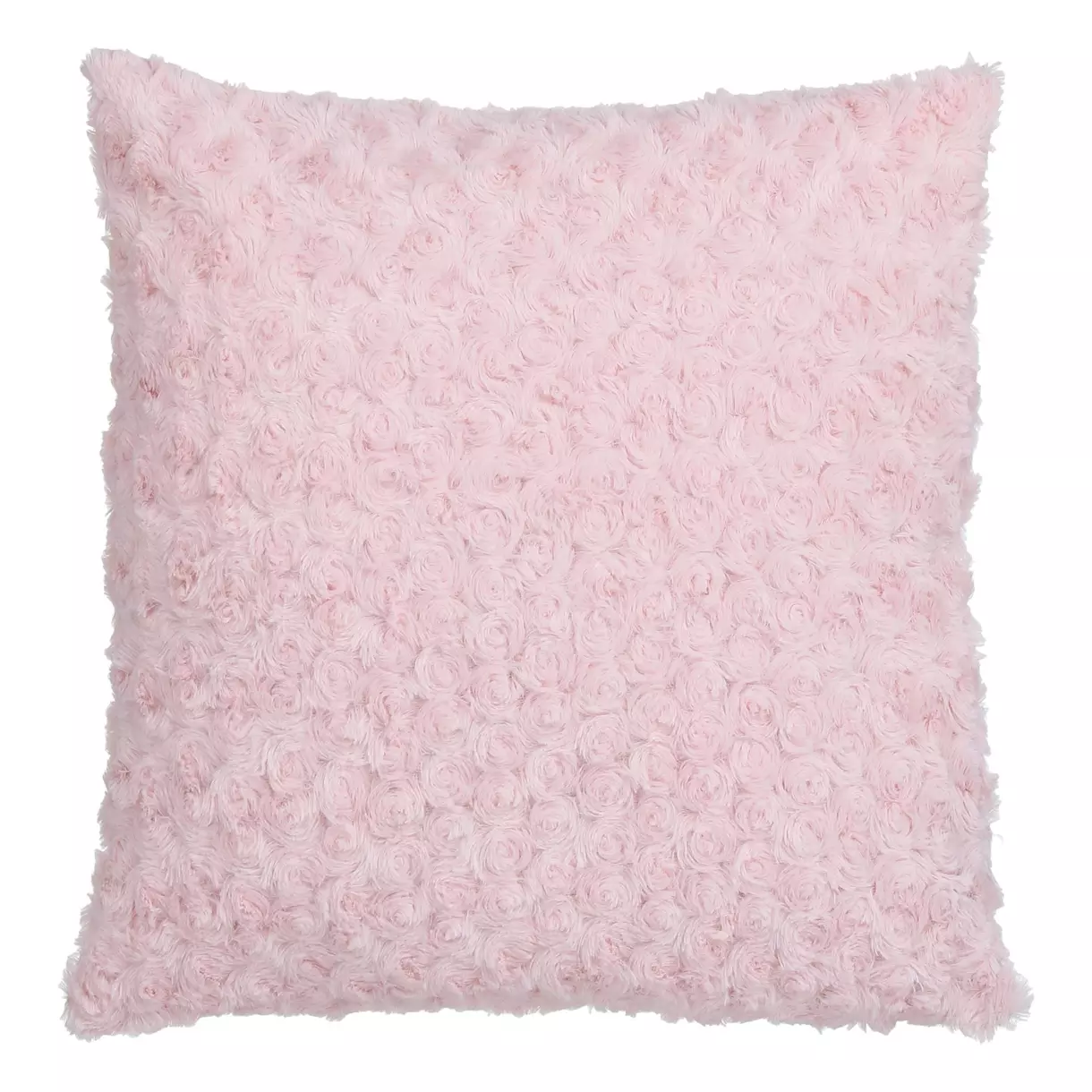 Coussin carré (45 cm) Bouclée Rose 1