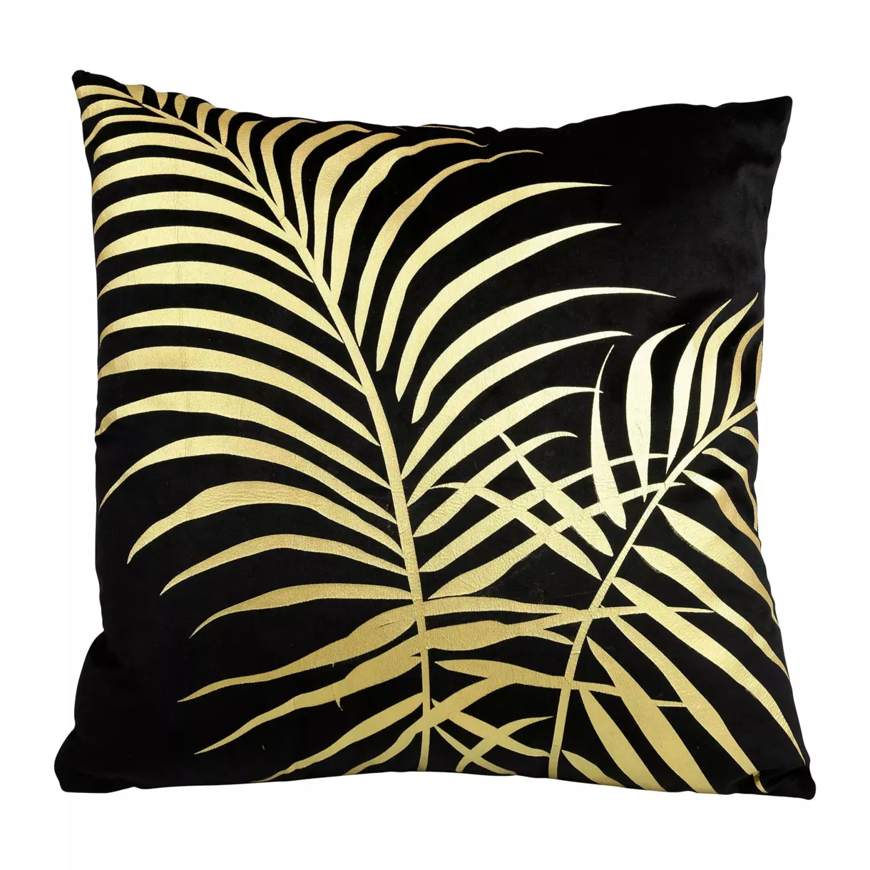 Housse de coussin carrée (40 cm) Palm Noire 1