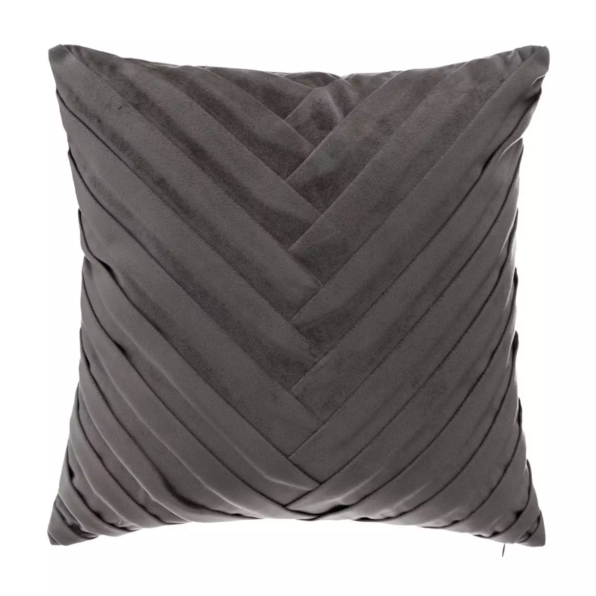 Coussin carré velours (40 cm) Tresseo Gris 1
