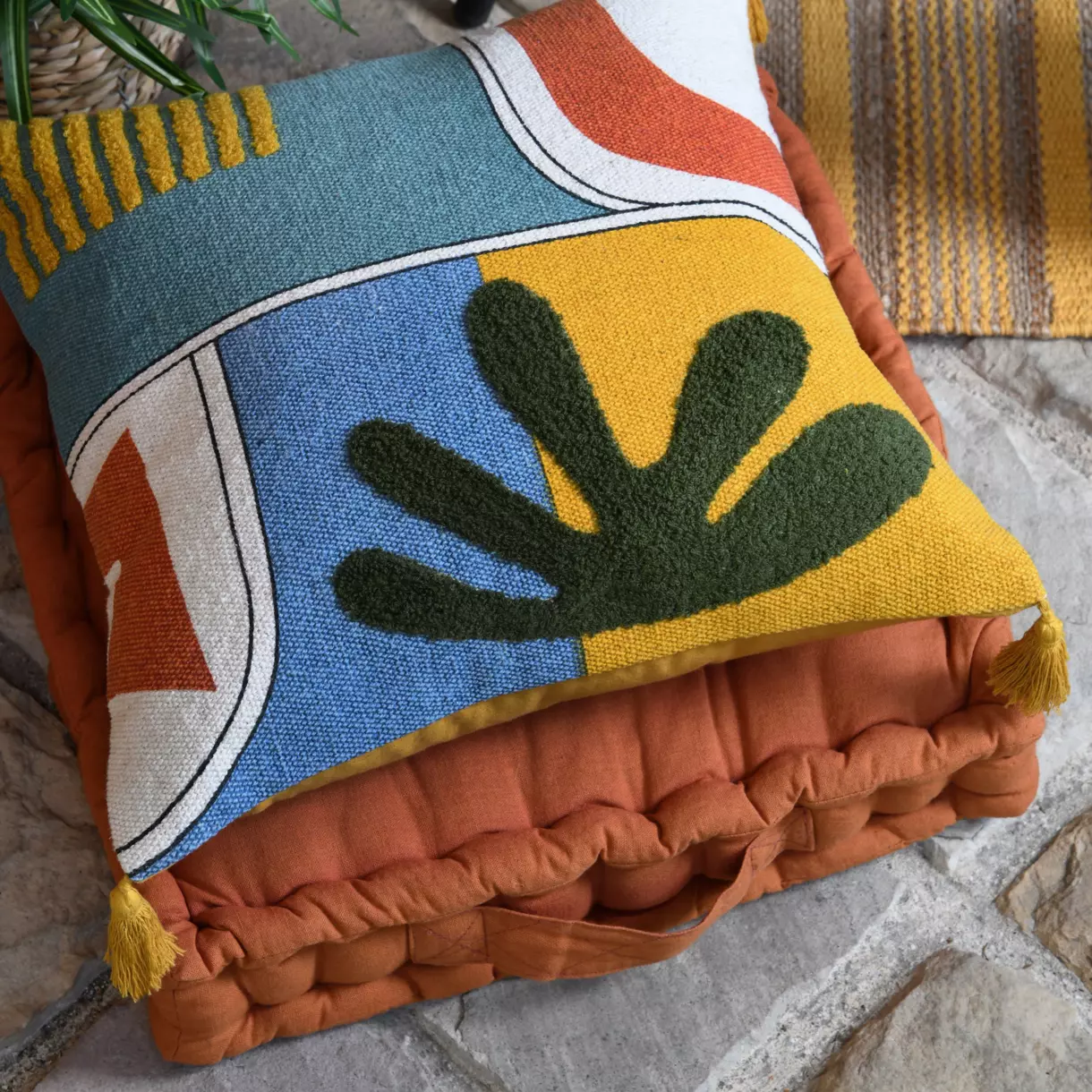 Coussin carré coton (40 cm) Varisco Multicolore 1
