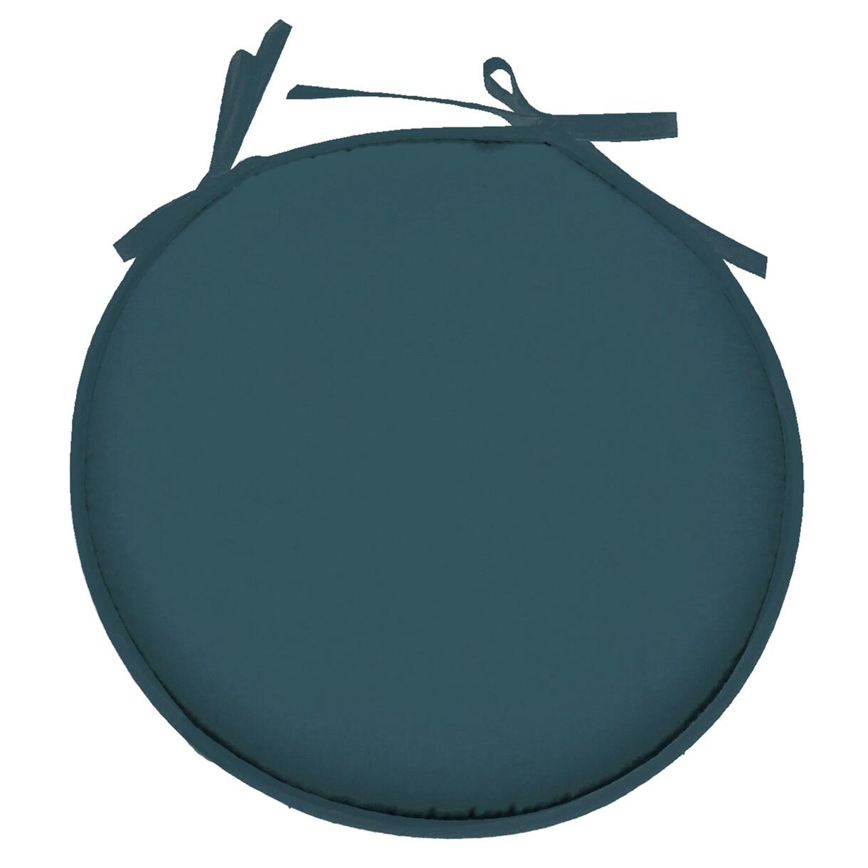 Galette de chaise ronde (40 cm) Nelson Bleu vert 1