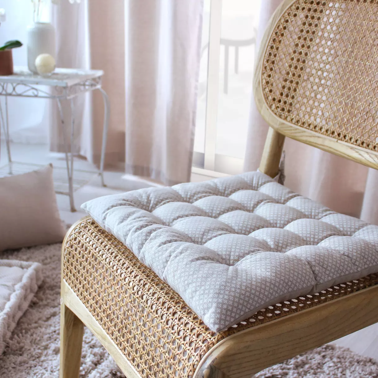 Coussin de chaise carré Rosa Beige 1