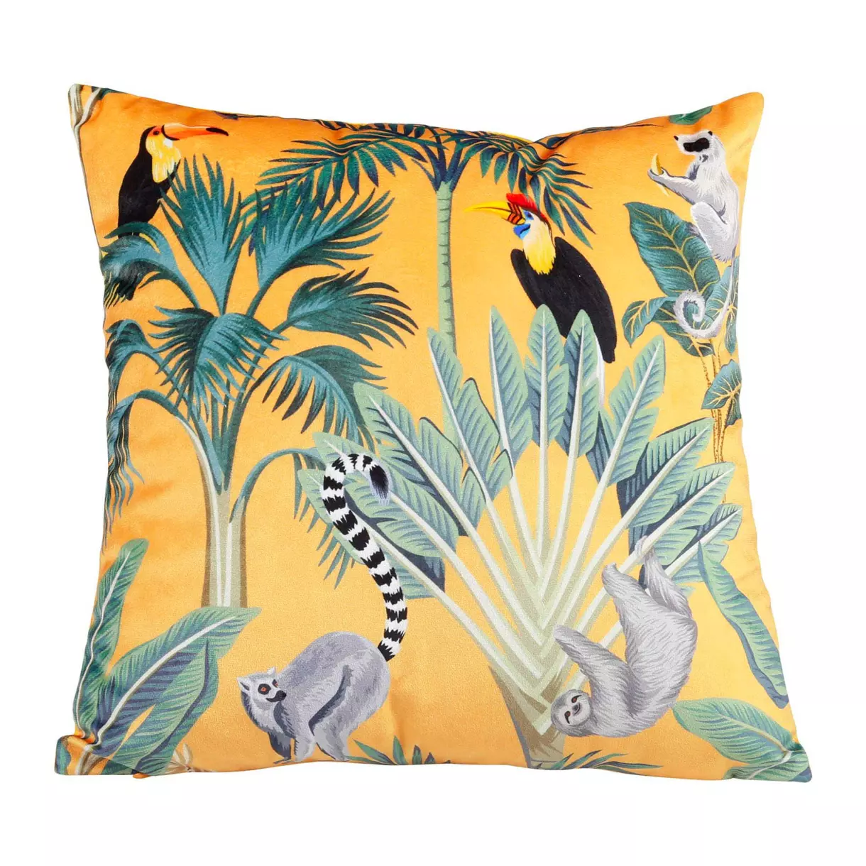 Funda para cojín (40 cm) Jungle Amarillo Azafrán 1