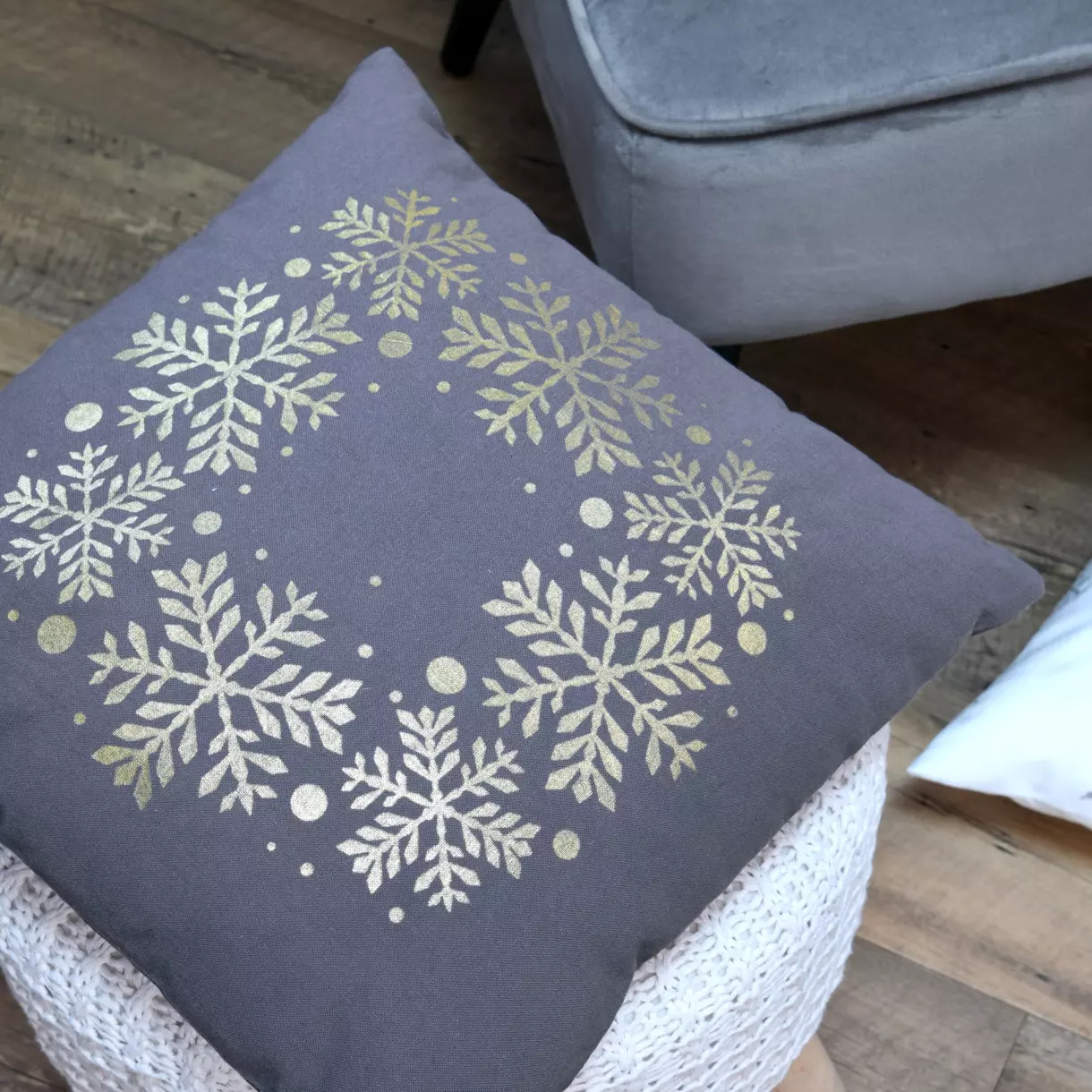 Cojín (40 cm) Lumineux Gris 1