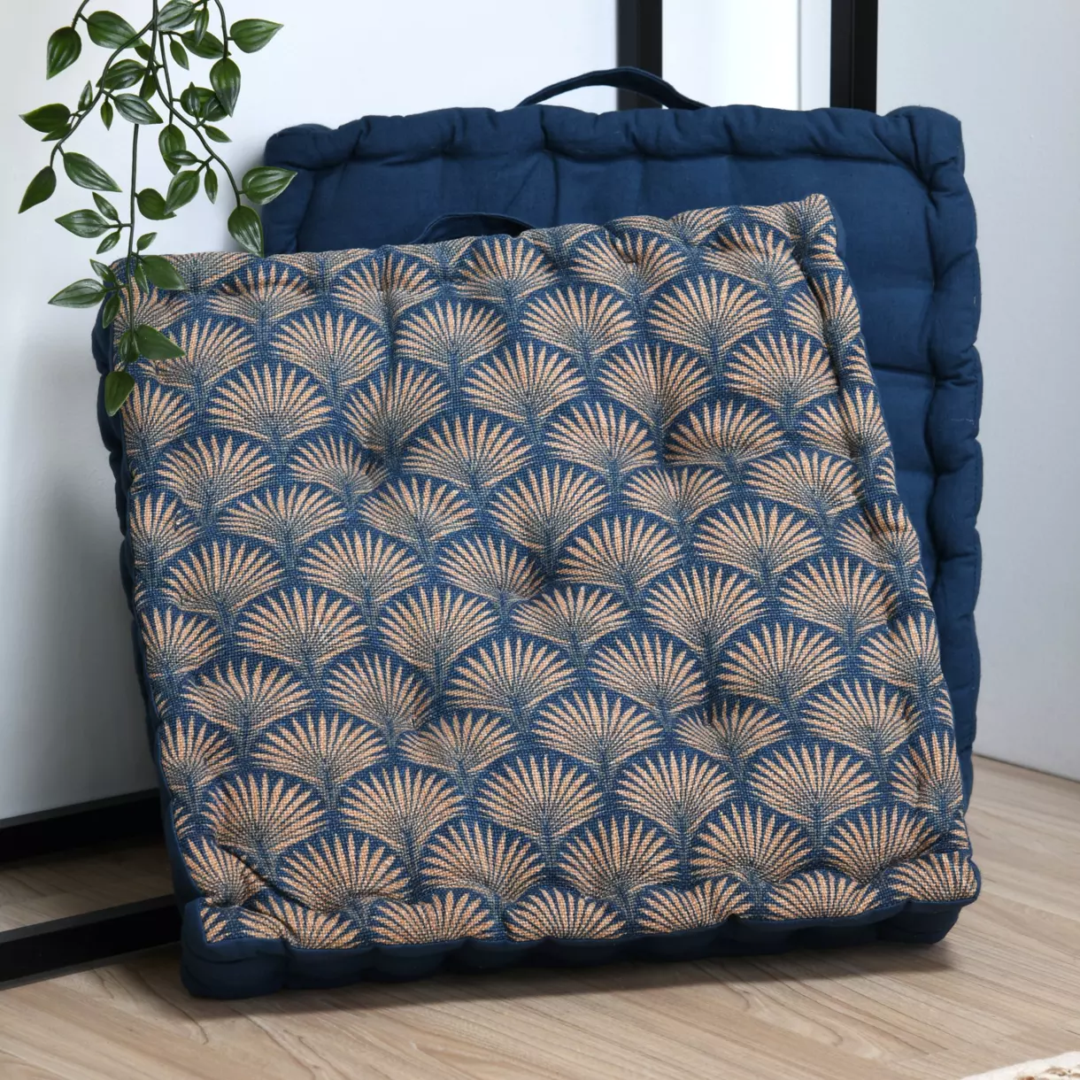 Cojín de suelo (40 cm) Greenmood Azul marino 1