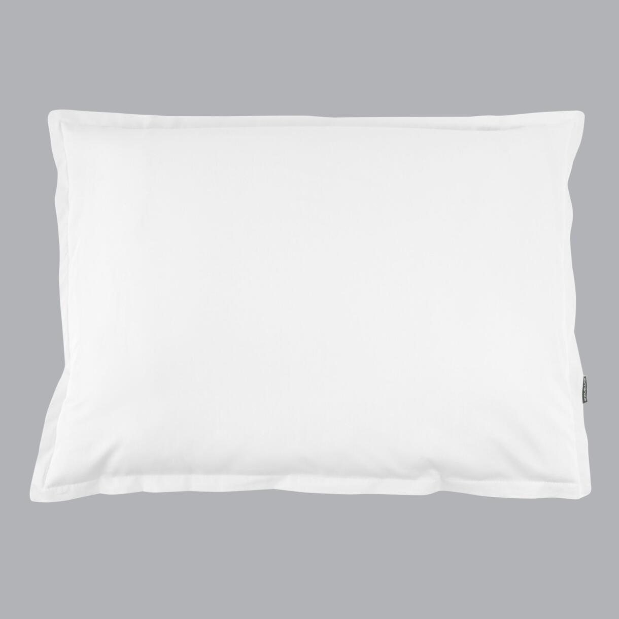 Funda de almohada rectangular de percal de algodón (70 cm) Cali Blanco 1