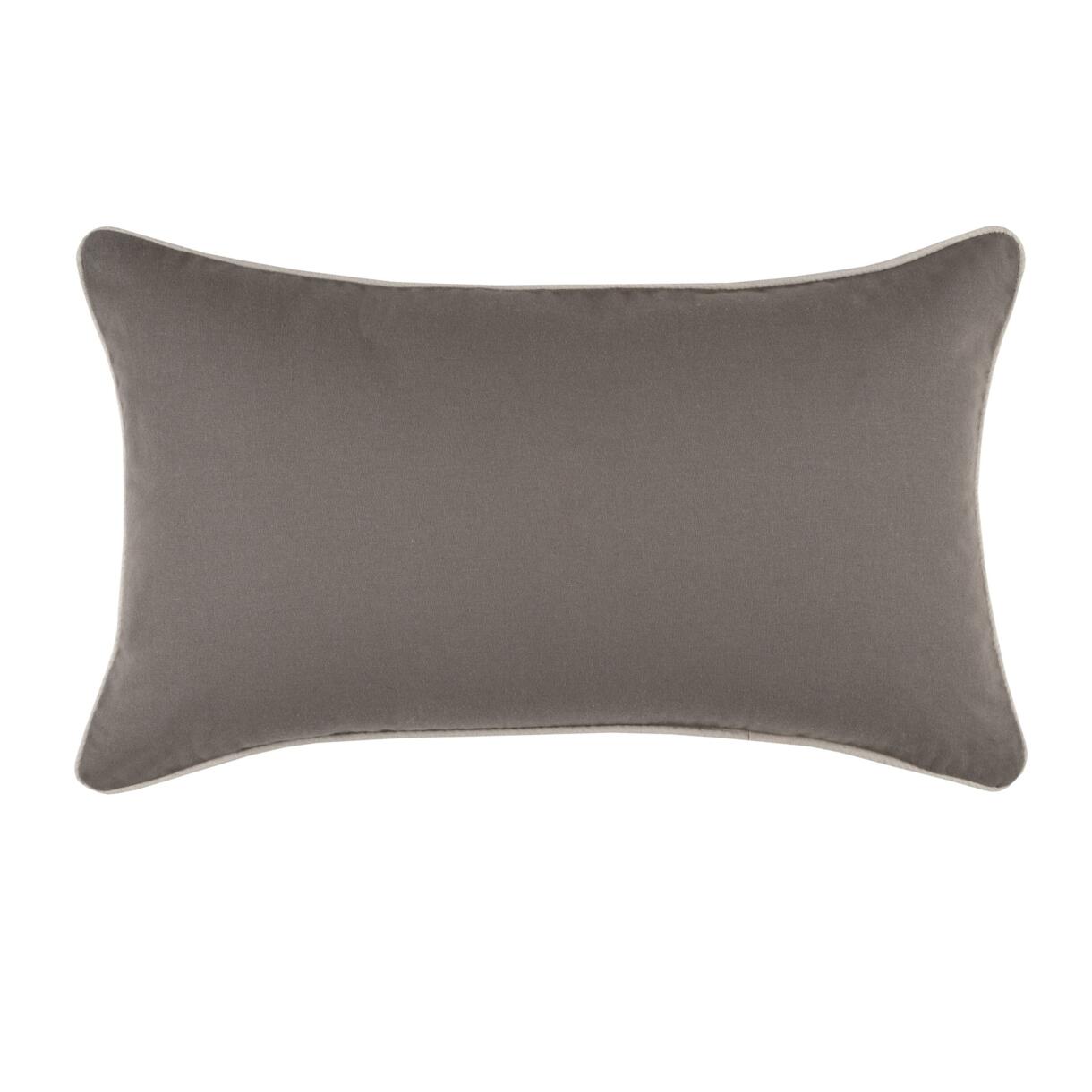 Coussin rectangulaire (50 cm) Duo Taupe 1