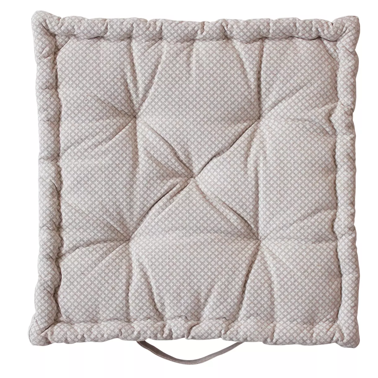 Coussin de sol carré coton recyclé (40 cm) Rosa Beige 6
