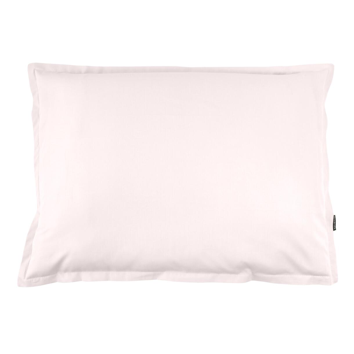Funda de almohada rectangular de percal de algodón (70 cm) Cali Rosa pálido 1