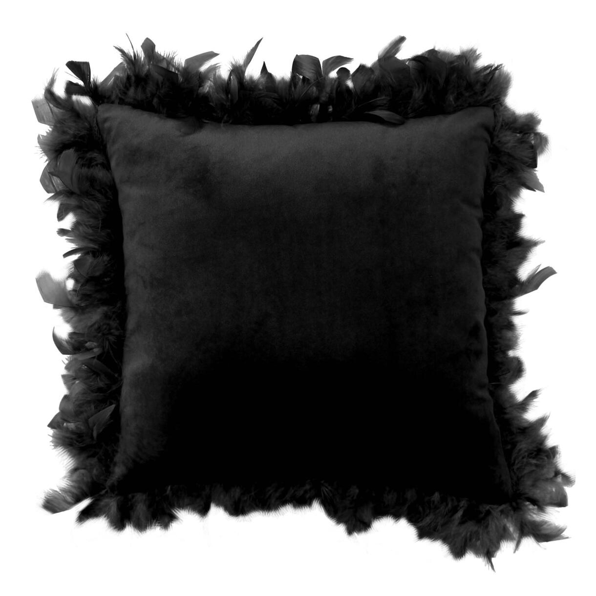 Coussin carré (40 cm) Marlina Noir 1