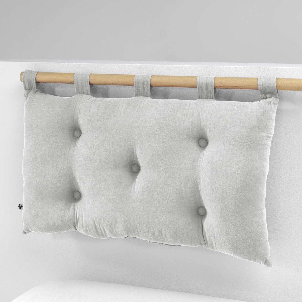 Tête de lit gaze de coton (80 cm) Gaïa Gris nuage 1