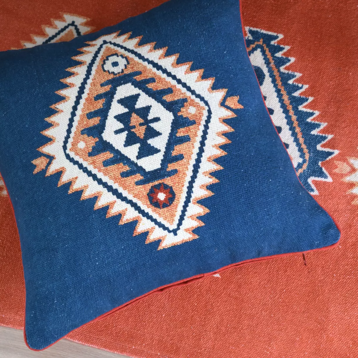 Cojín (40 cm) Louisiane Azul 1