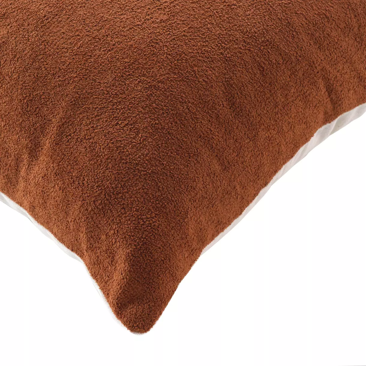 Kussen vierkant bouclette (45 cm) Tessa Camel