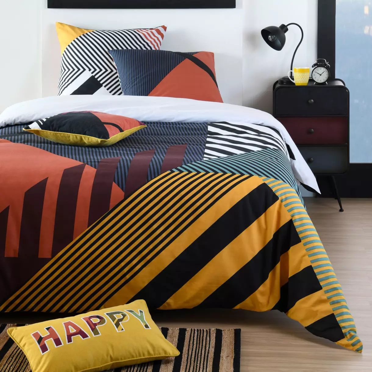 Funda Nórdica y dos fundas para almohada en algodón (240 cm) Nashville Multicolor 1
