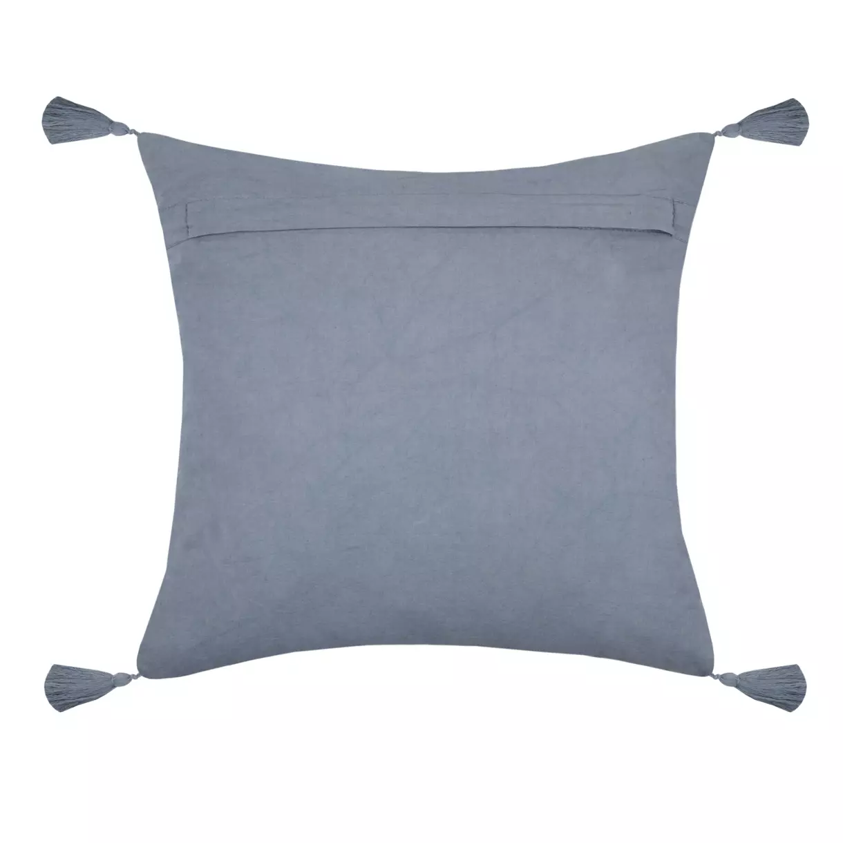Cojín cuadrado gasa de algodón (40 cm) Sunda Azul indigo