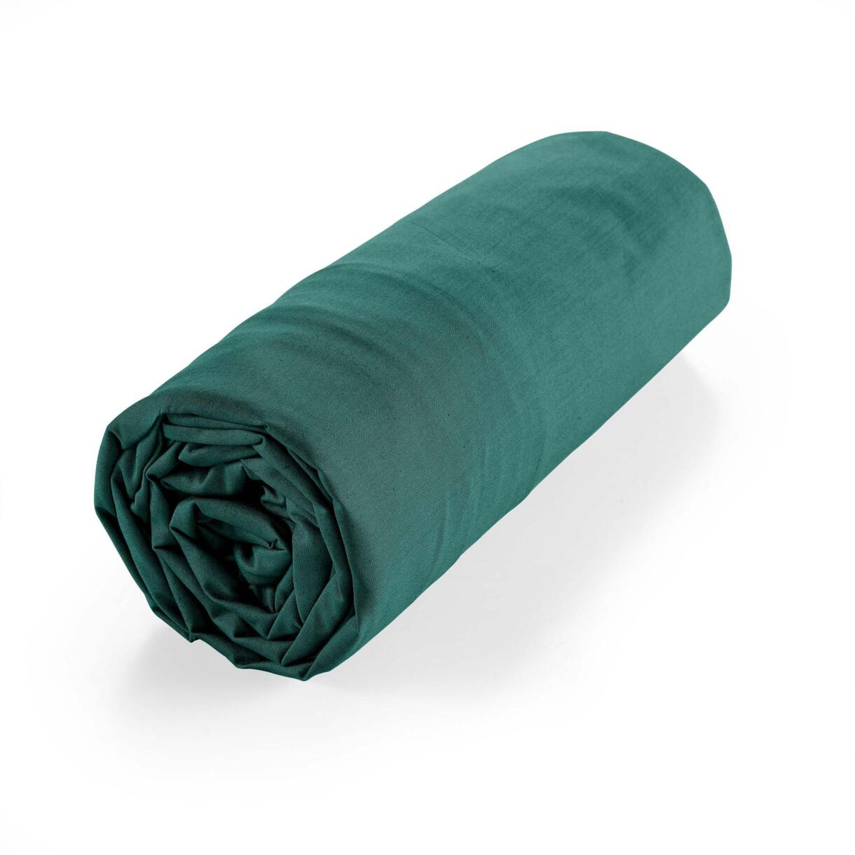 Sábana bajera en algodón bio (140 cm) Biolina Verde esmeralda 6