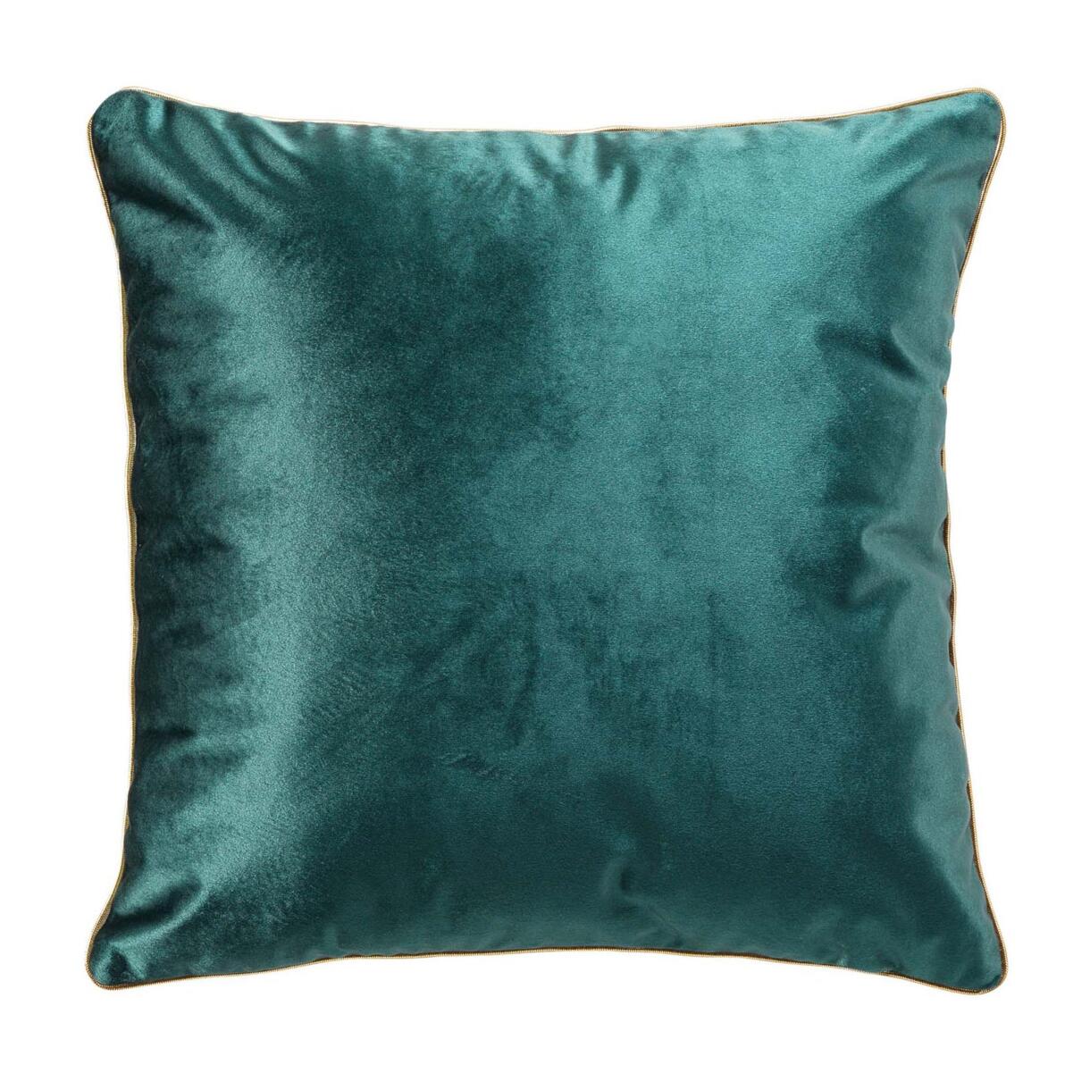Cuscino quadrato velluto (45 cm) Noria blu petrolio