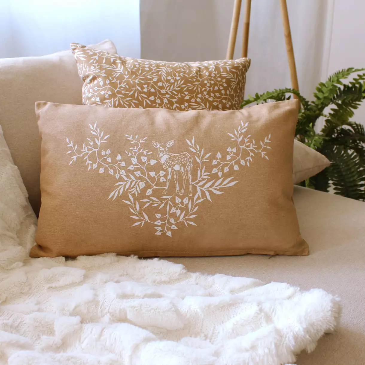Coussin rectangulaire Solden Beige 1