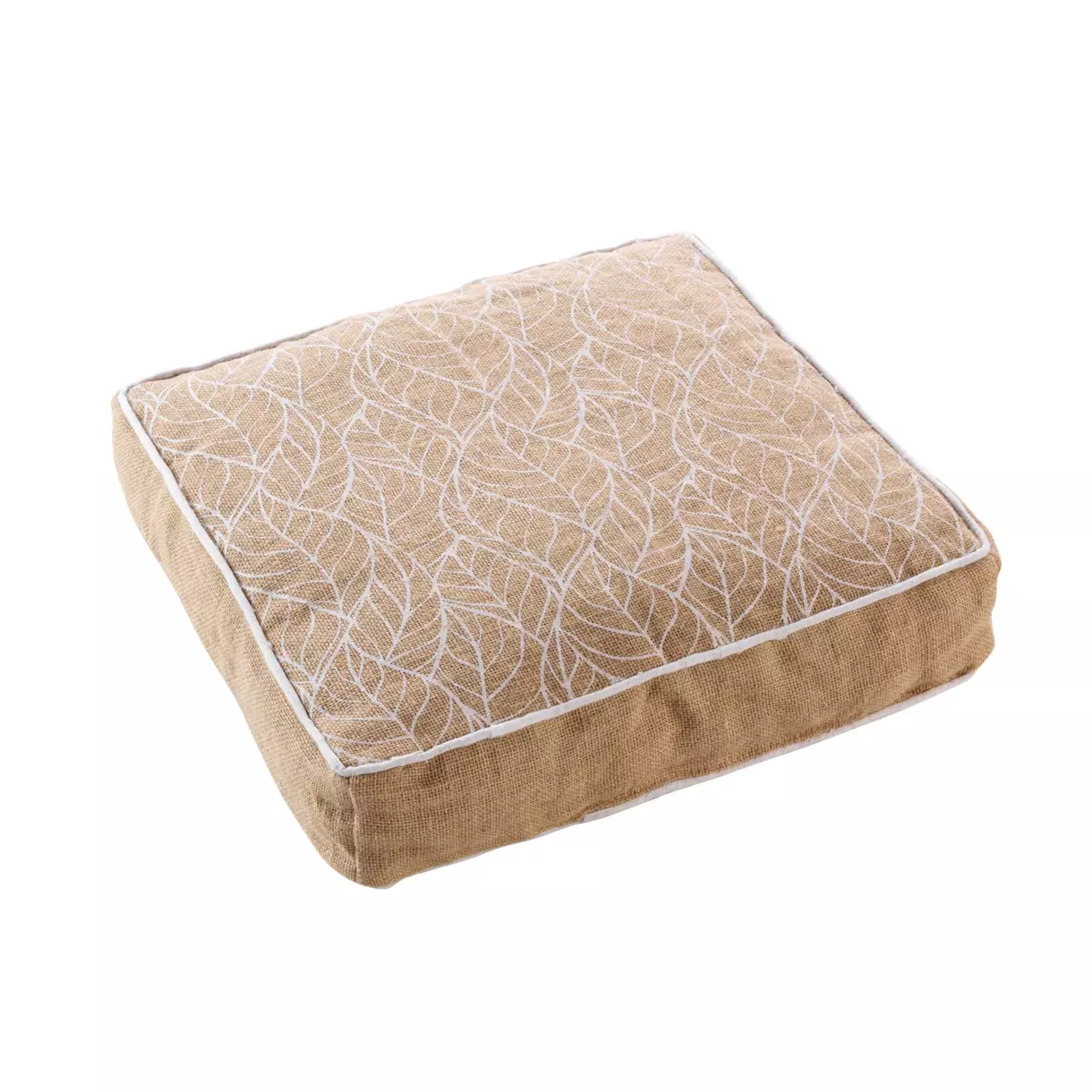 Coussin de sol jute (40 cm) Kalinda Blanc 1