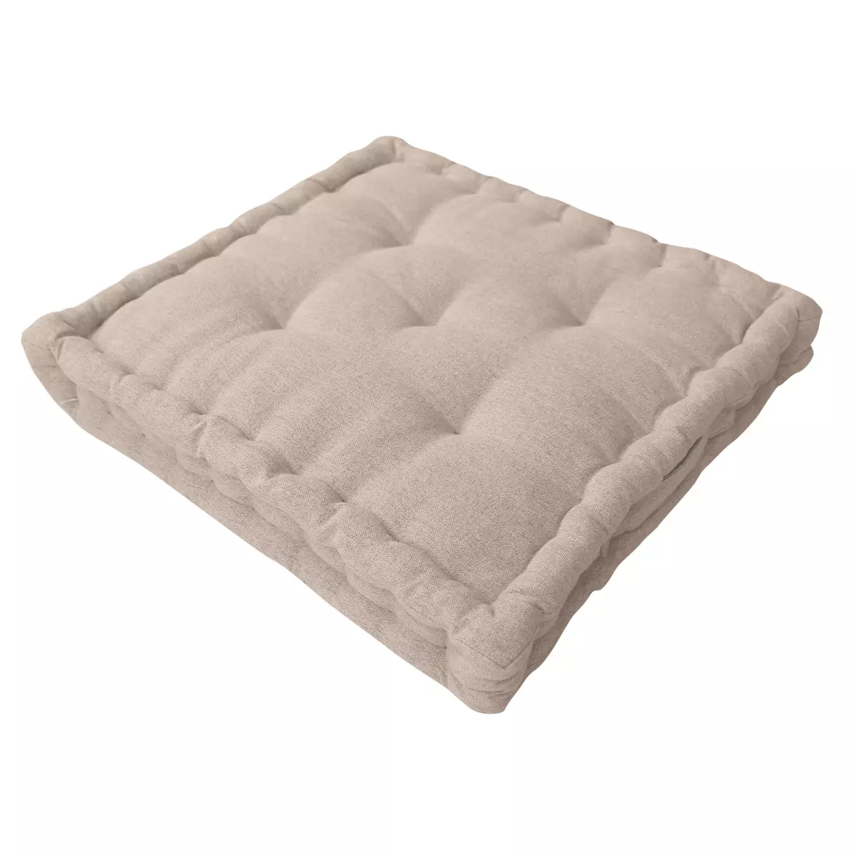 Coussin de sol coton recyclé (40 cm) Dune Beige 1