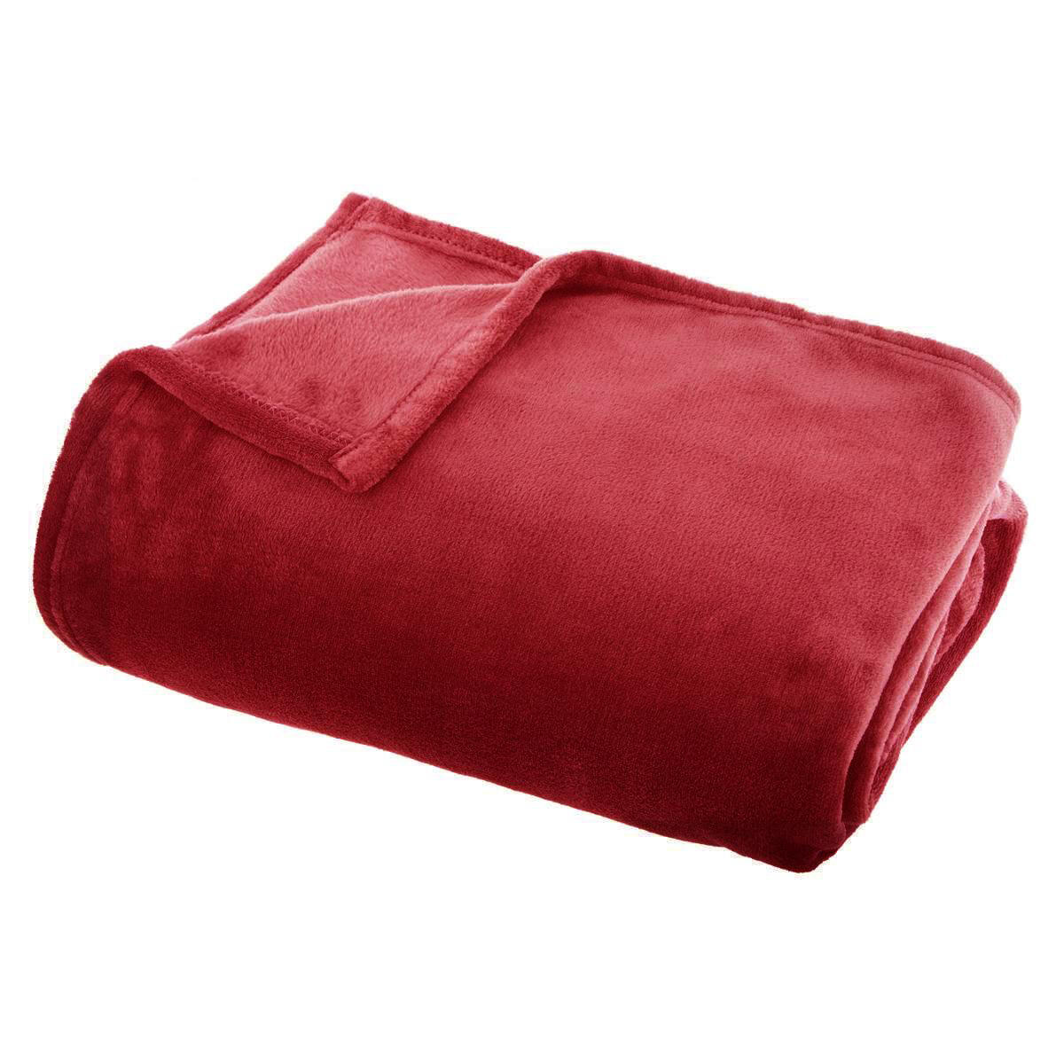 Plaid doux (150 cm) Tendresse flanel Rouge 1