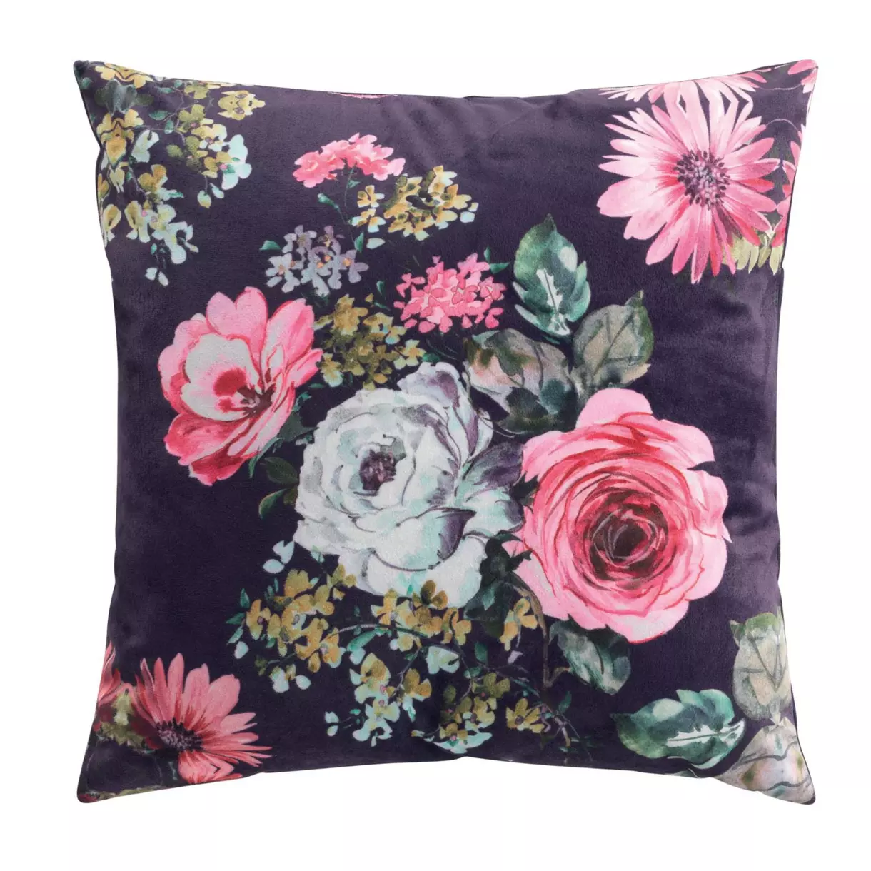 Coussin carré (45 cm) Flower life Prune 1