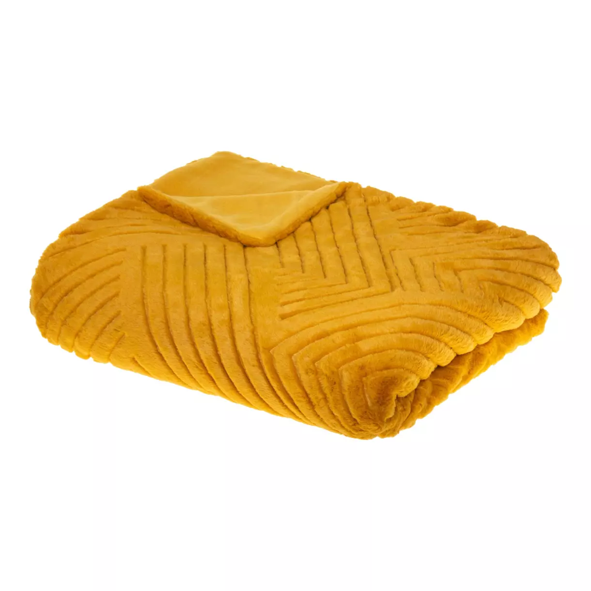 Manta suave (230 cm) 3D Géo Amarillo ocre 1