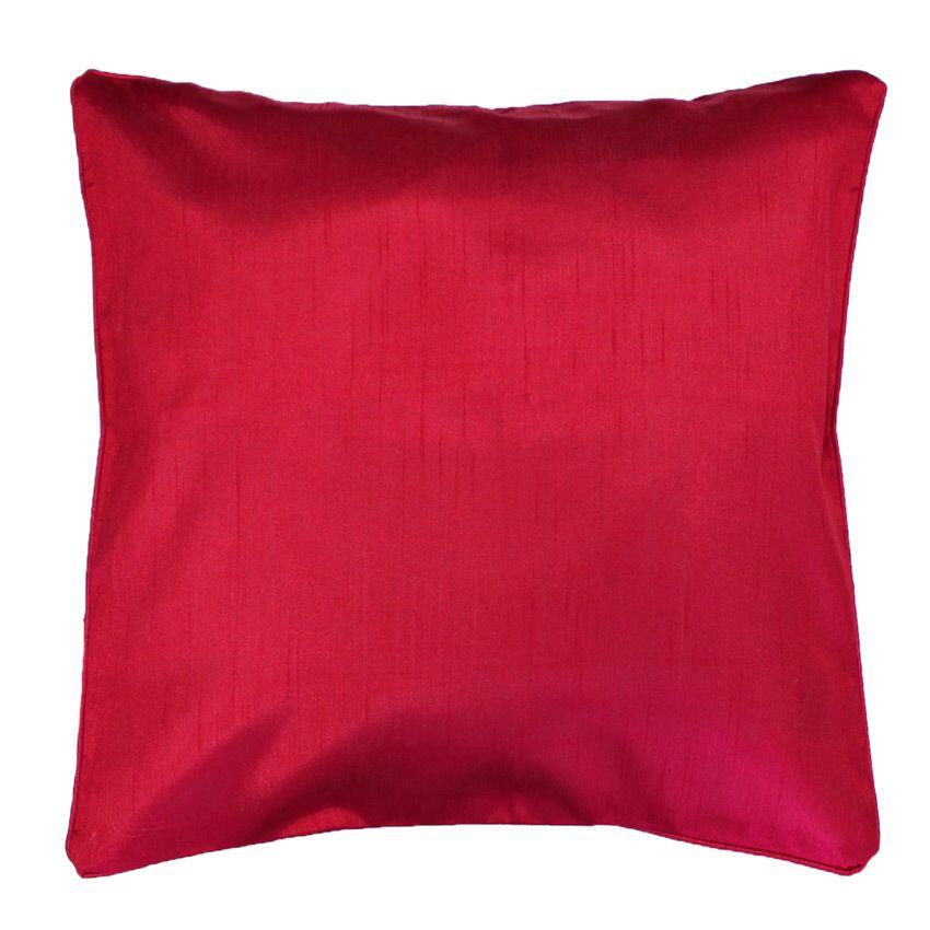 Quadratischer Kissenbezug (40 cm) Shantung Shana Rot 1