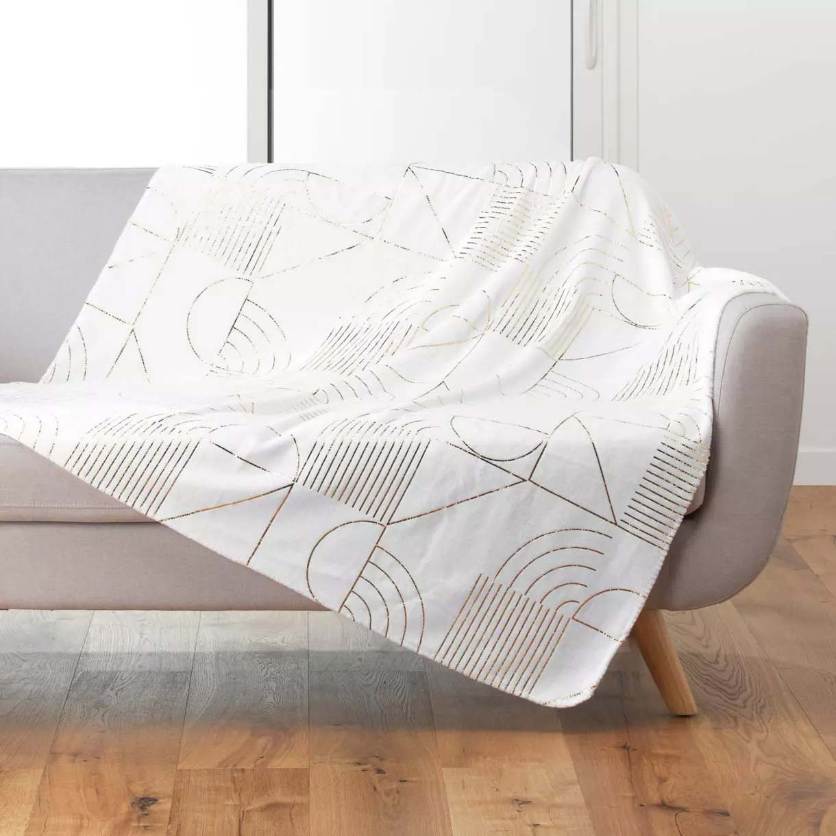 Plaid (150 cm) Lineor Wit 1