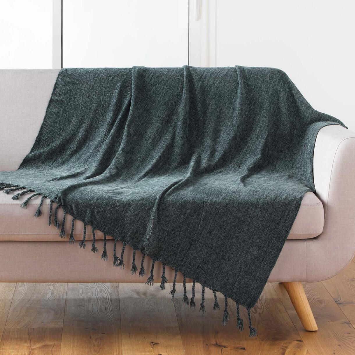 Manta de canapé (150 cm) Melissa Gris antracita 1