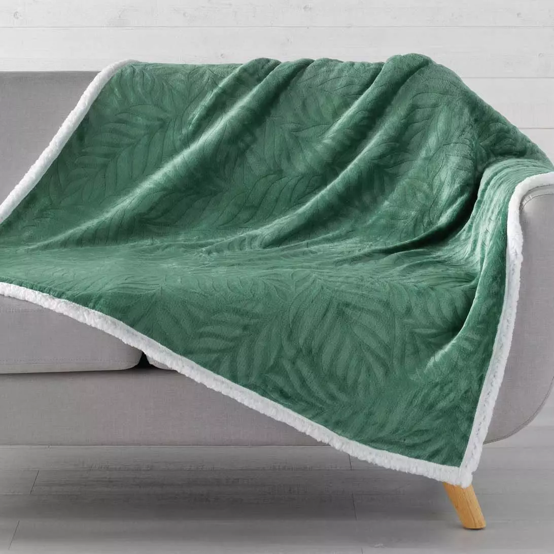 Plaid doux (150 cm) Allegra Vert 1