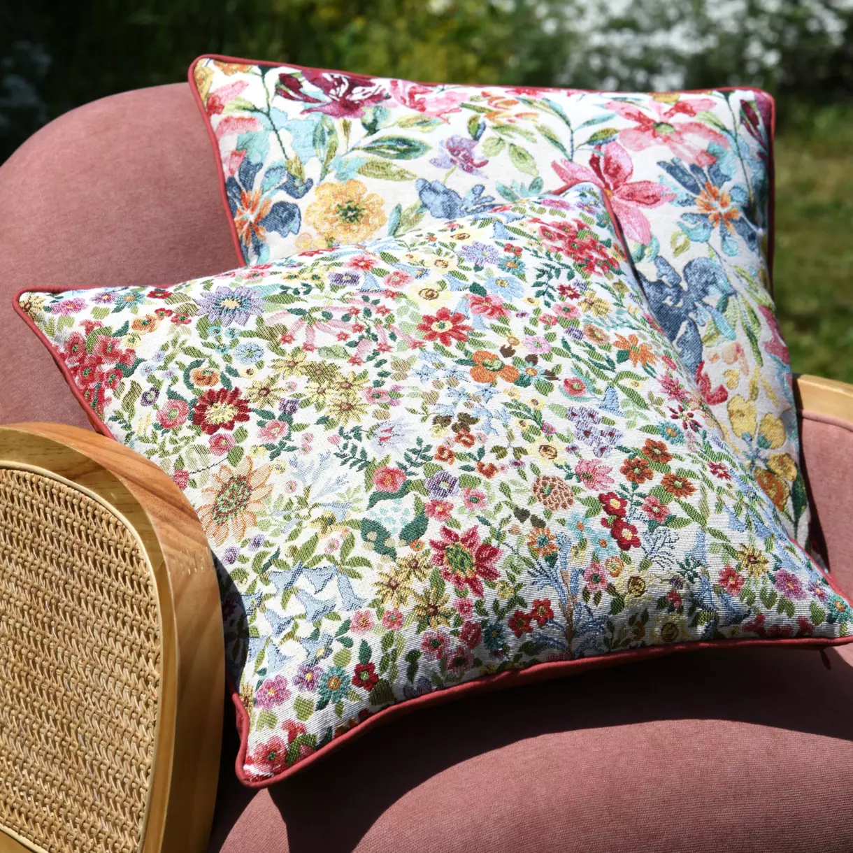 Coussin carré coton (45 cm) Compiegne Multicolore 1