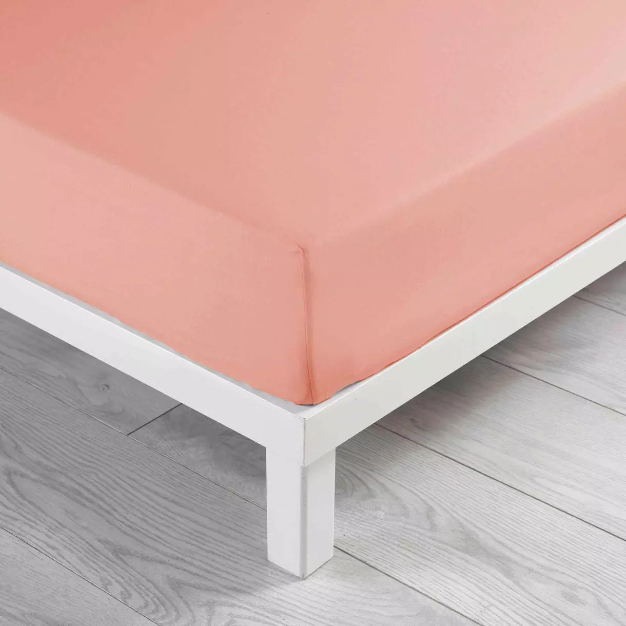 Sábana bajera  algodón lavado (140 cm) Linette Rosa 1