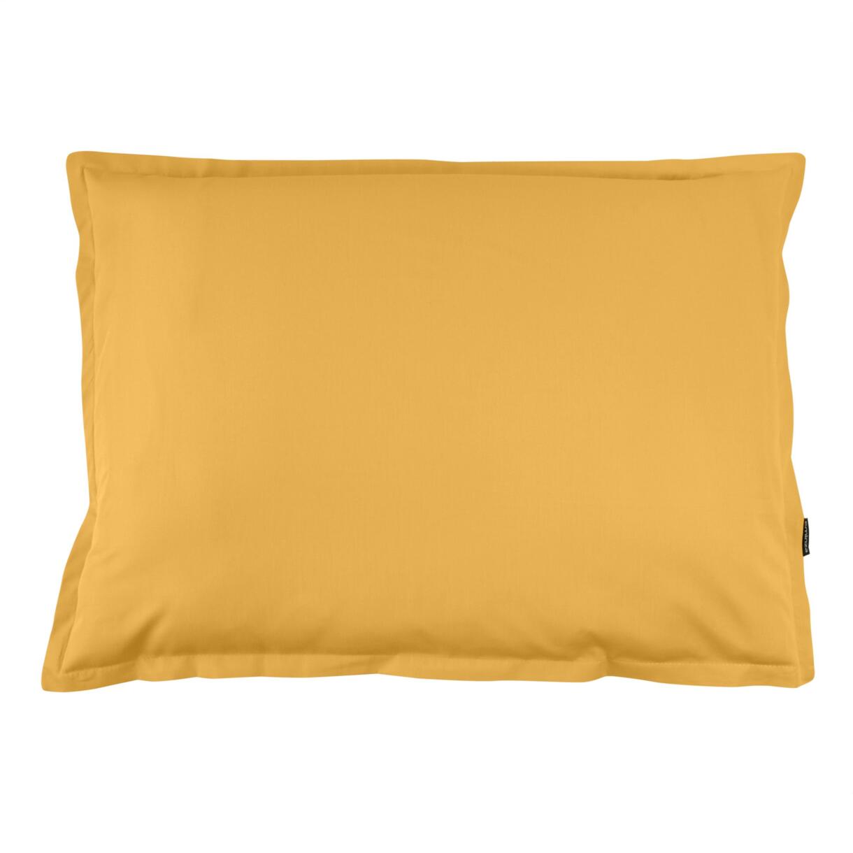 Funda de almohada rectangular de percal de algodón (80 cm) Cali Amarillo mostaza 1