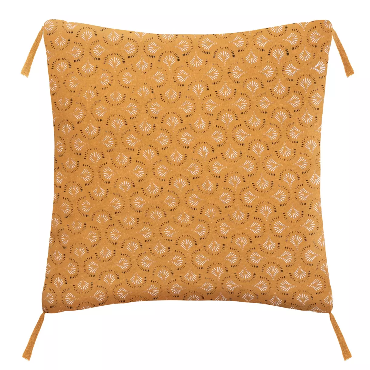 Coussin carré (40 cm) Linah Jaune ocre 1